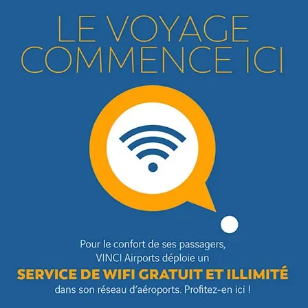 Wifi gratuit et illimité - Aéroport Nantes Atlantique Wifi gratuit et illimité - Aéroport Nantes Atlantique