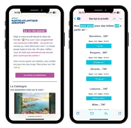 Newsletter Aéroport de Nantes Atlantique