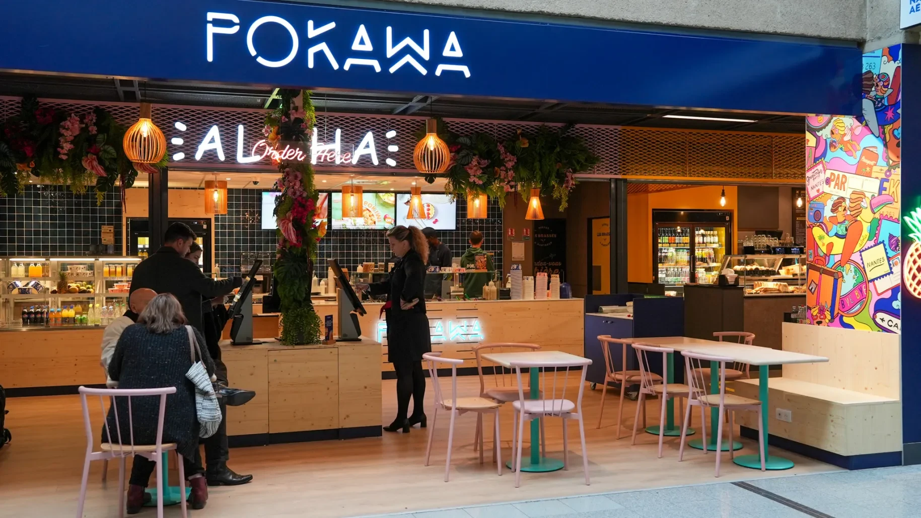 Commmerce - Pokawa - Zone publique - Aéroport Nantes Atlantique