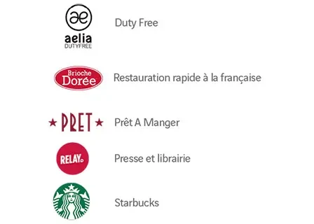 Commerces et restaurants en zone d'embarquement - Aéroport Nantes Atlantique 