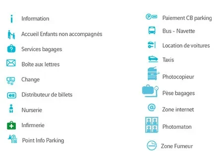 légendes - Plan - Aéroport Nantes Atlantique 