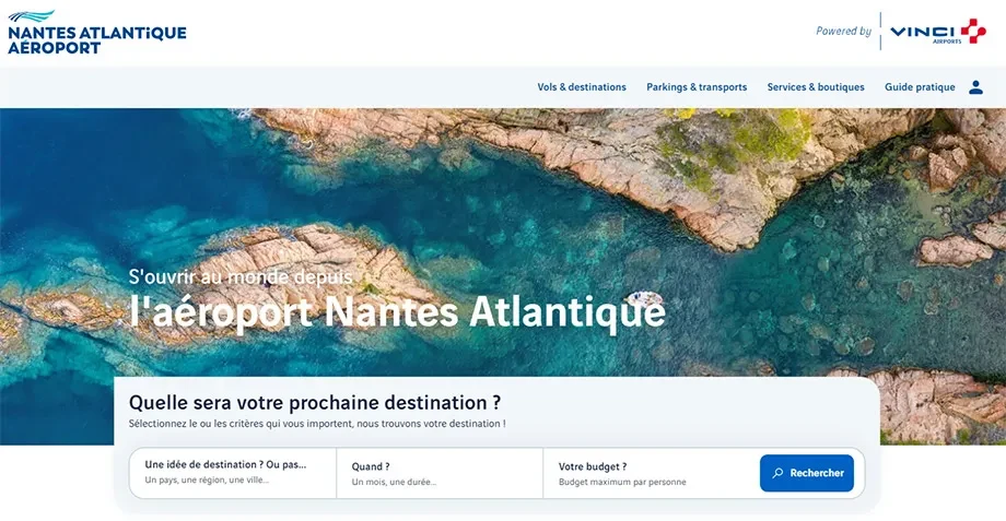 Nouveau site internet - Aéroport Nantes Atlantique