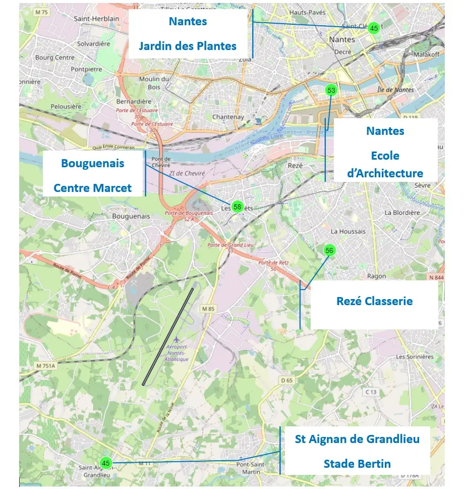 Stations de mesure de bruit - Aéroport Nantes Atlantique 