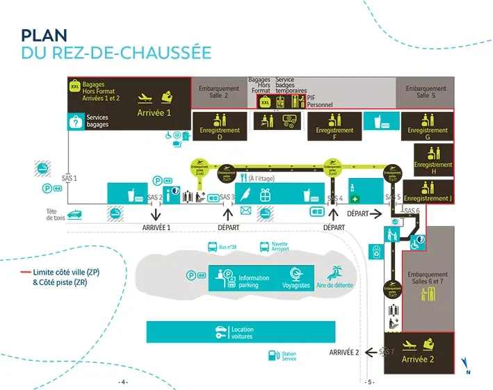 Aéroport Nantes Atlantique - plan rez de chaussée Aéroport Nantes Atlantique - plan rez de chaussée