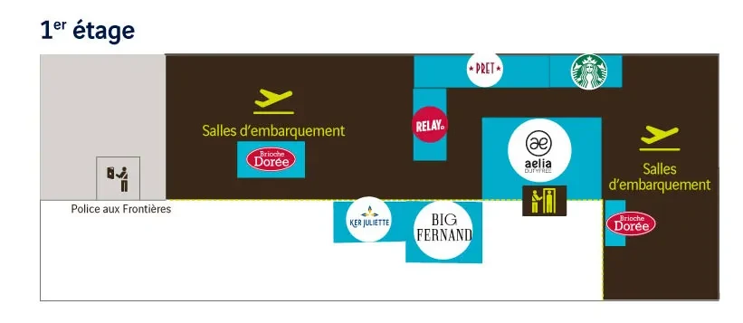 Plan de l'aérogare - Aéroport Nantes Atlantique
