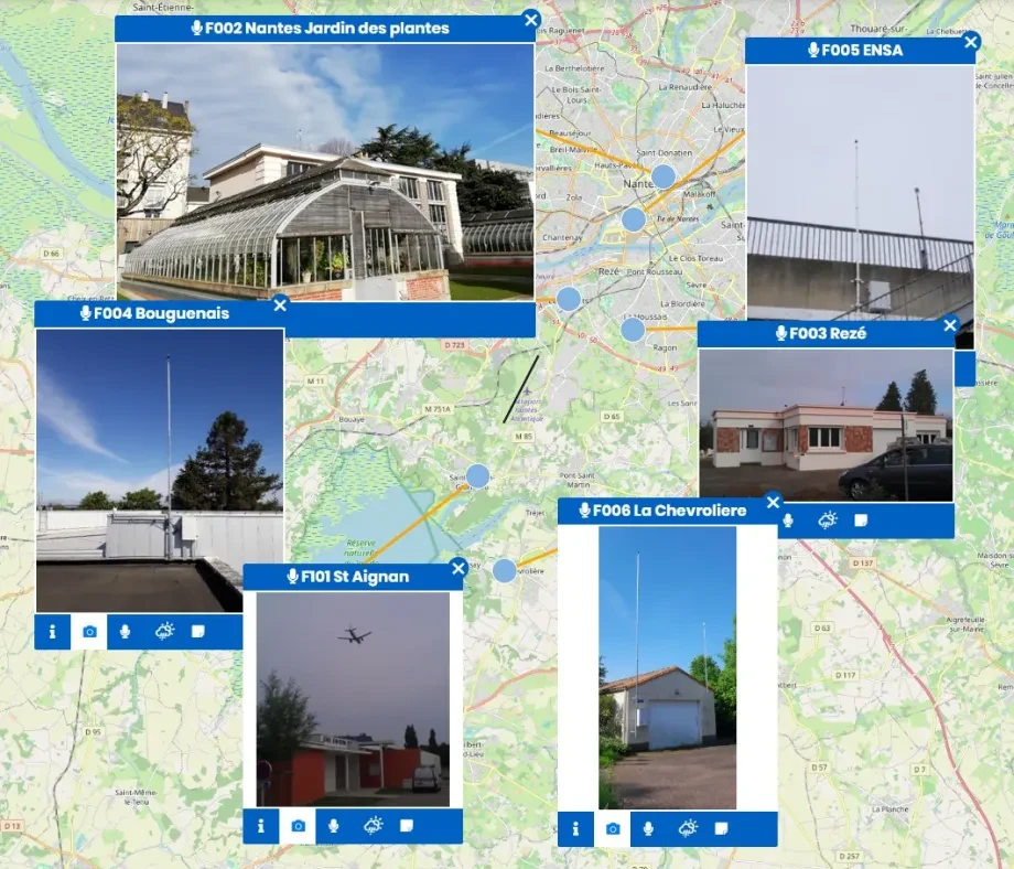 Les stations de mesure de bruit autour de Nantes Atlantique Les stations de mesure de bruit autour de Nantes Atlantique